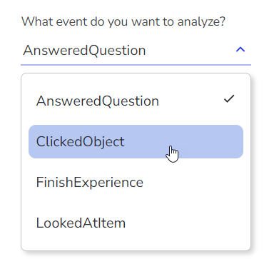 new query sel type click