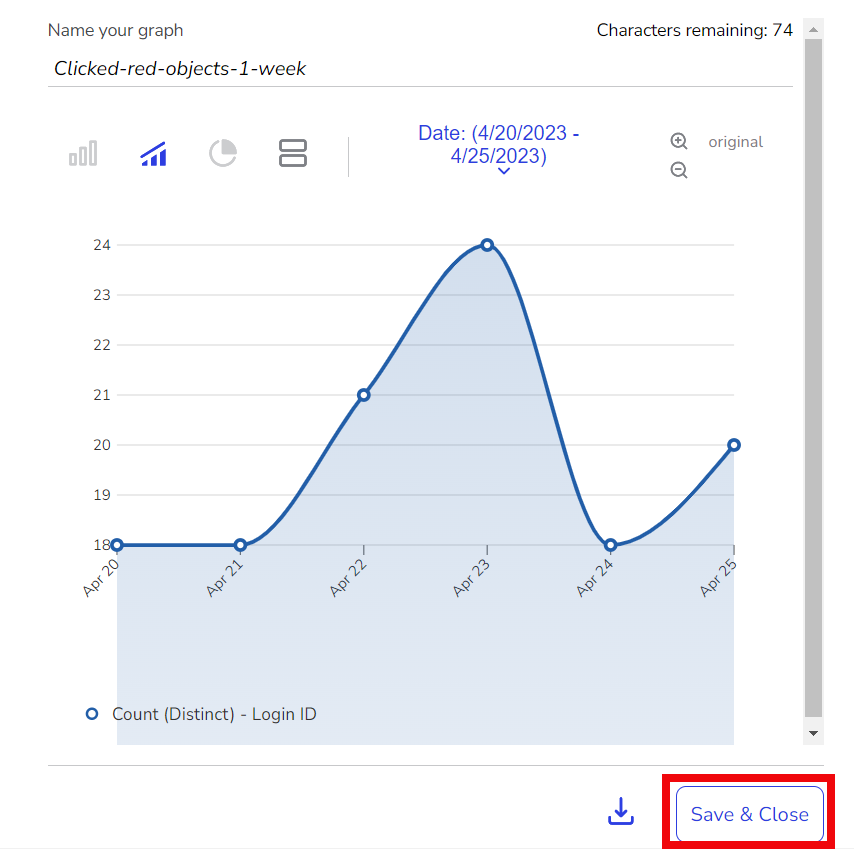 query line graph save