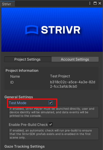 test mode enabled